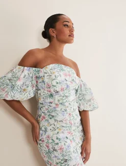 Stevie Floral Bodycon Midi Dress