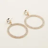 Stone Circle Drop Earring