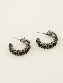 Stone Detail Hoop Earring