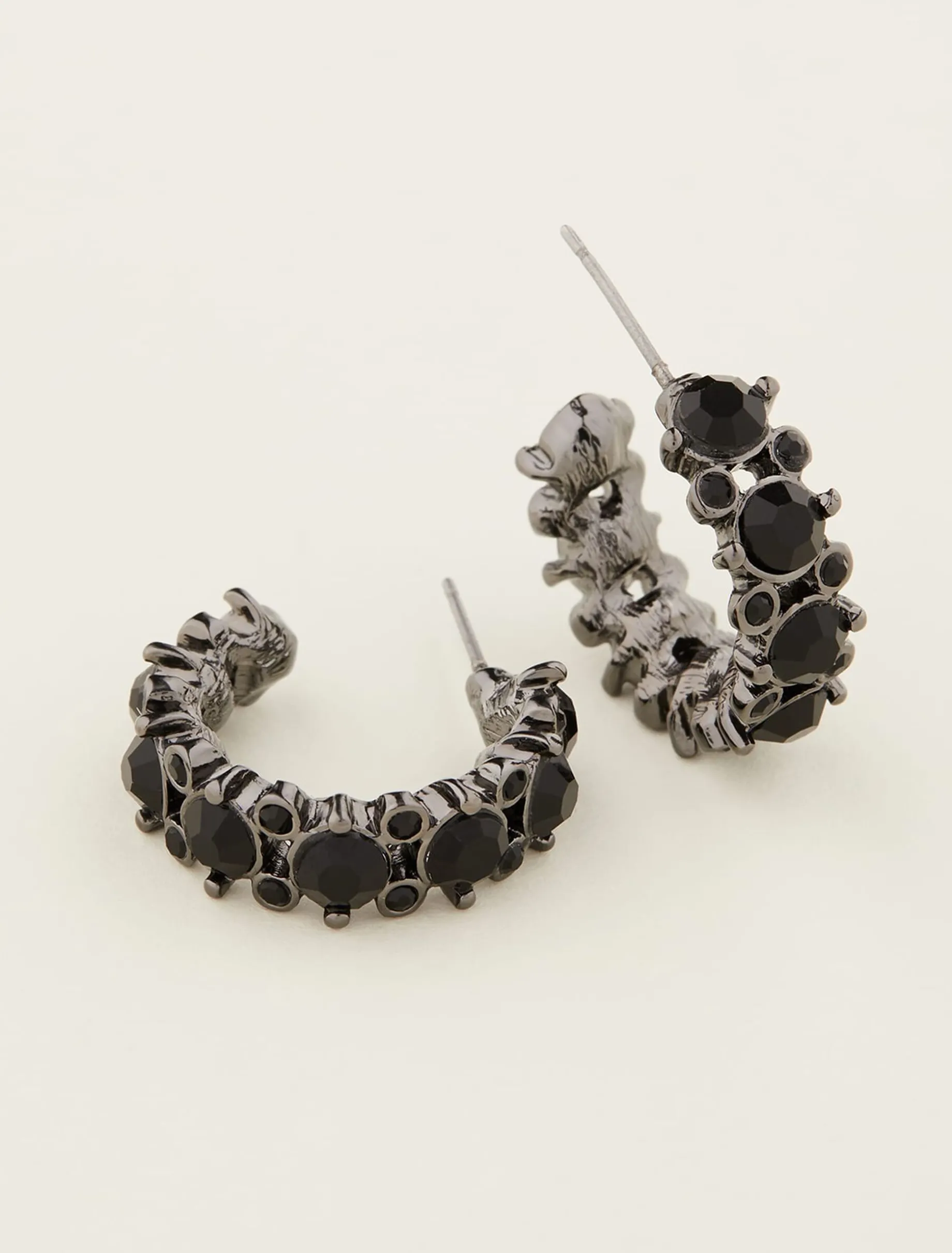 Stone Detail Hoop Earring
