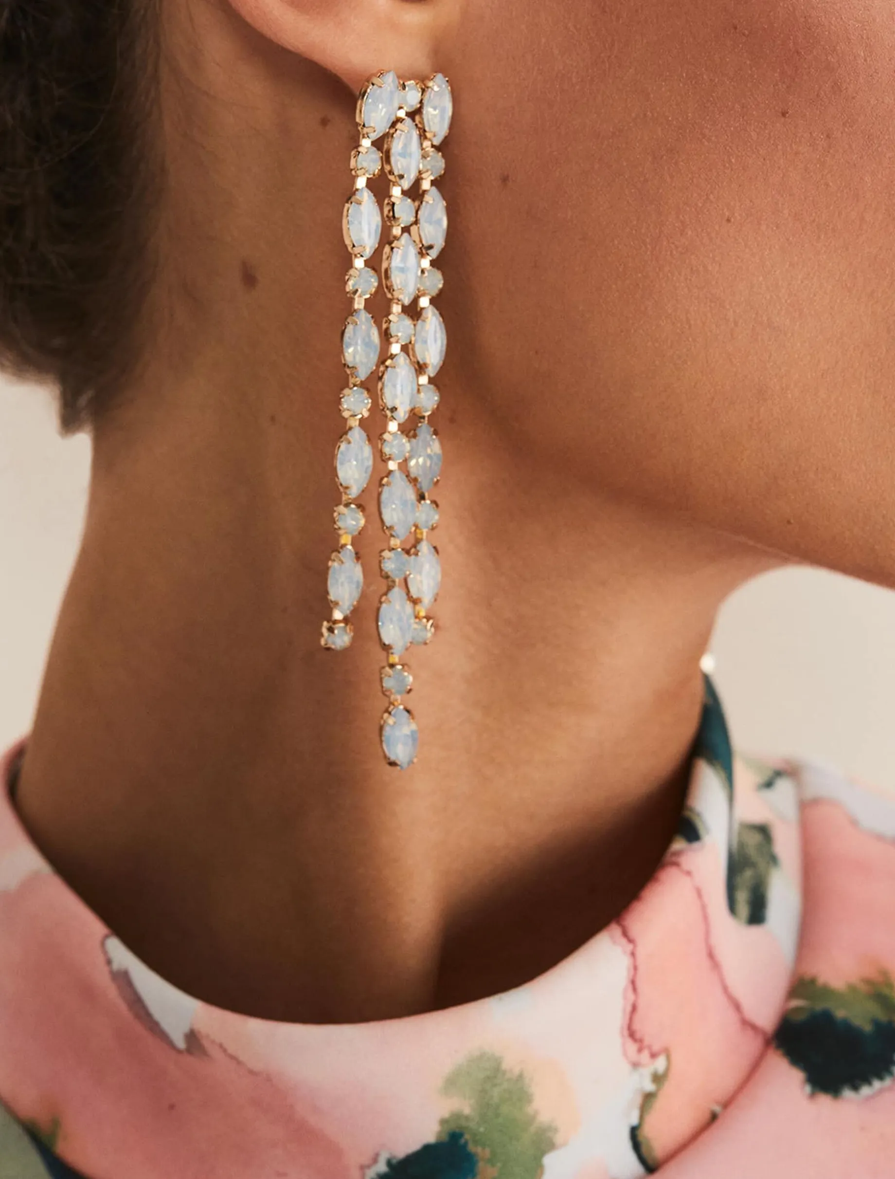 Stone Statement Drop Earring
