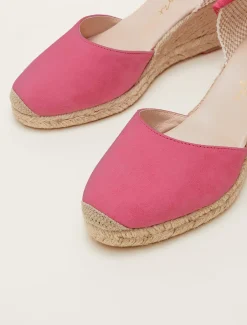 Suede Ankle Tie Espadrille Shoes