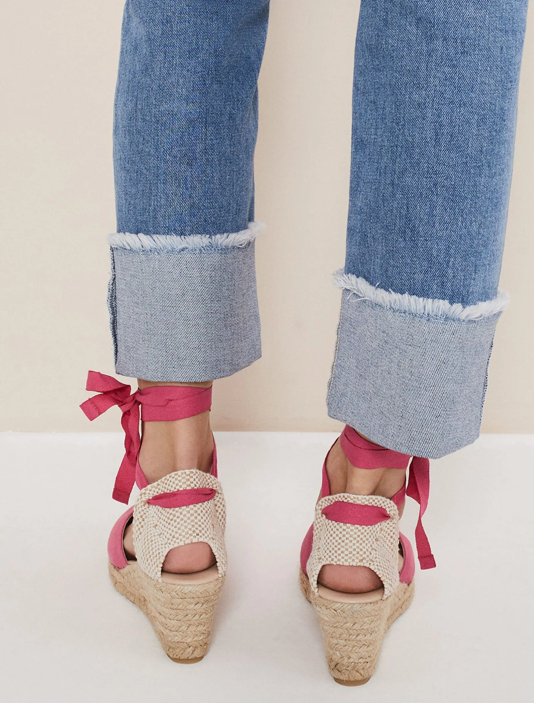 Suede Ankle Tie Espadrille Shoes