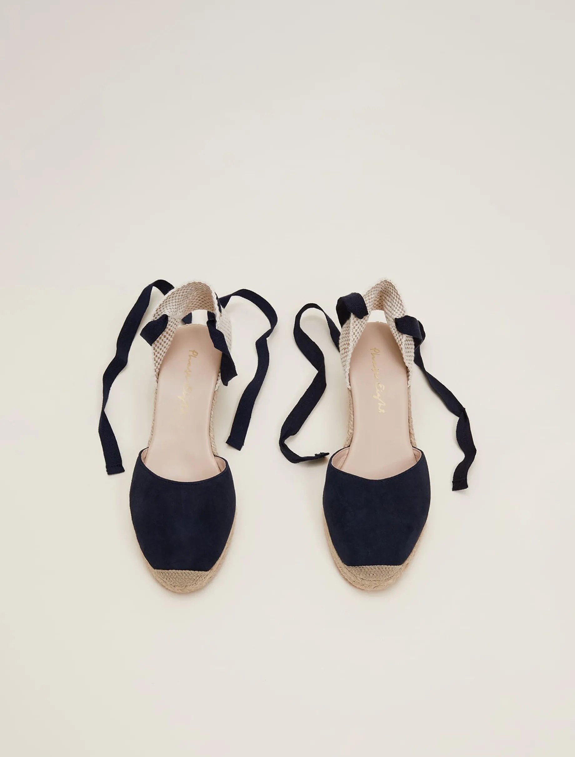 Suede Ankle Tie Espadrille Shoe