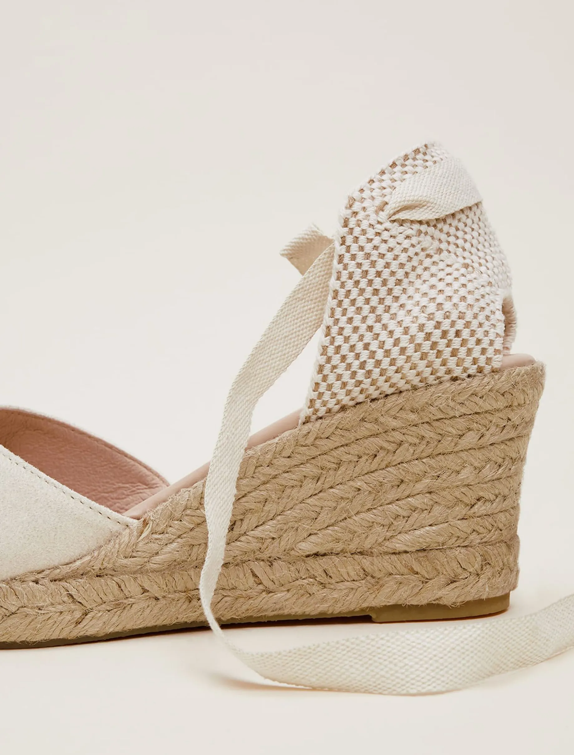 Suede Ankle Tie Espadrille Shoe