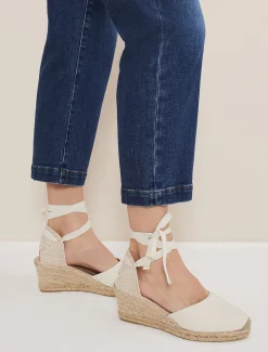 Suede Ankle Tie Espadrille Shoe