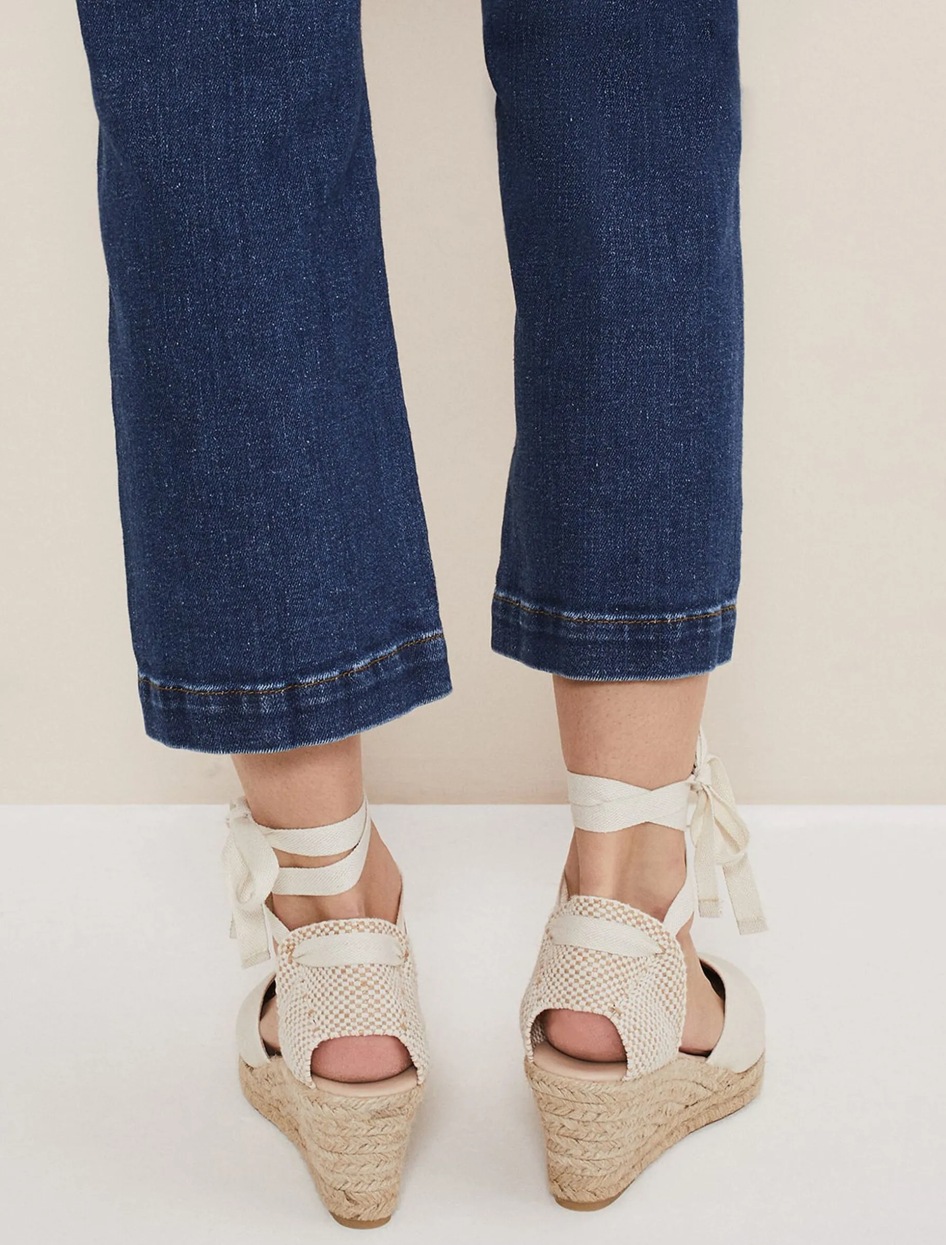Suede Ankle Tie Espadrille Shoe