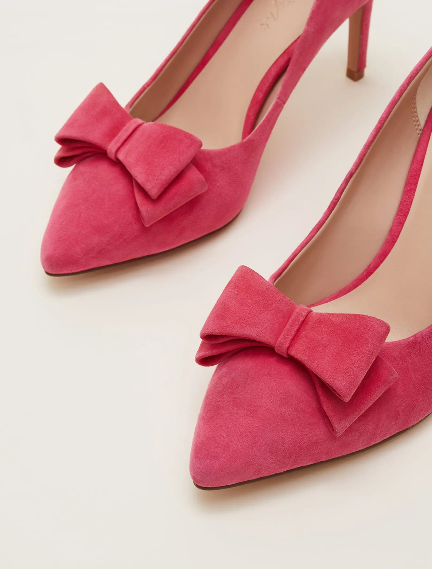 Suede Bow Front Court Shoes