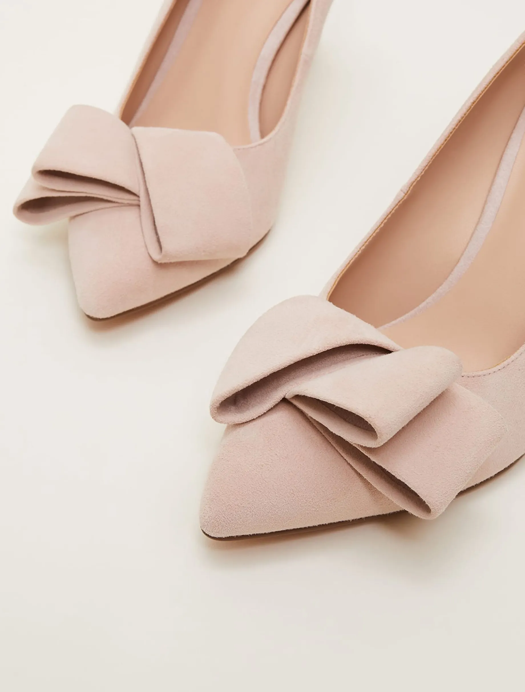 Suede Bow Front Court Shoe