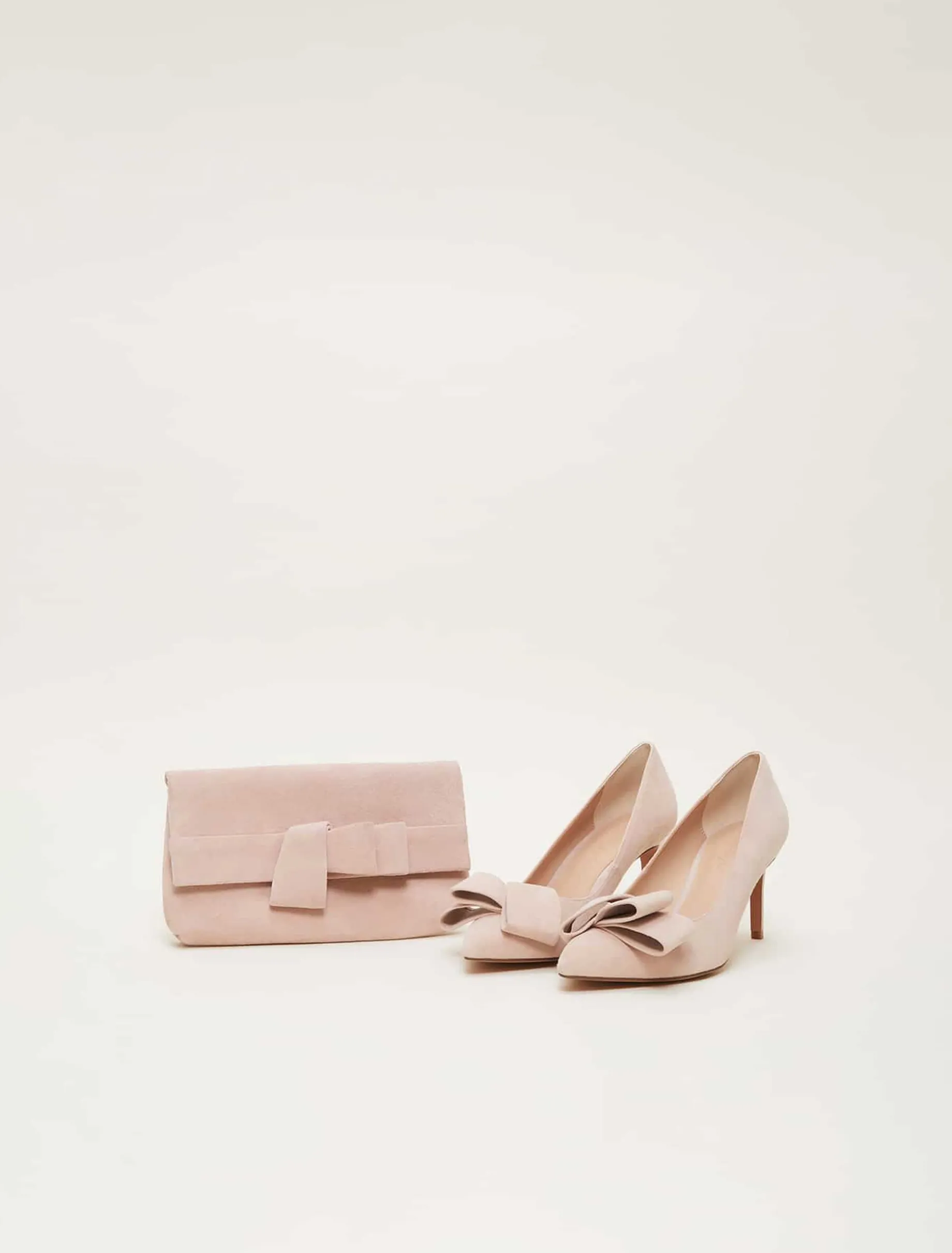Suede Bow Front Court Shoe