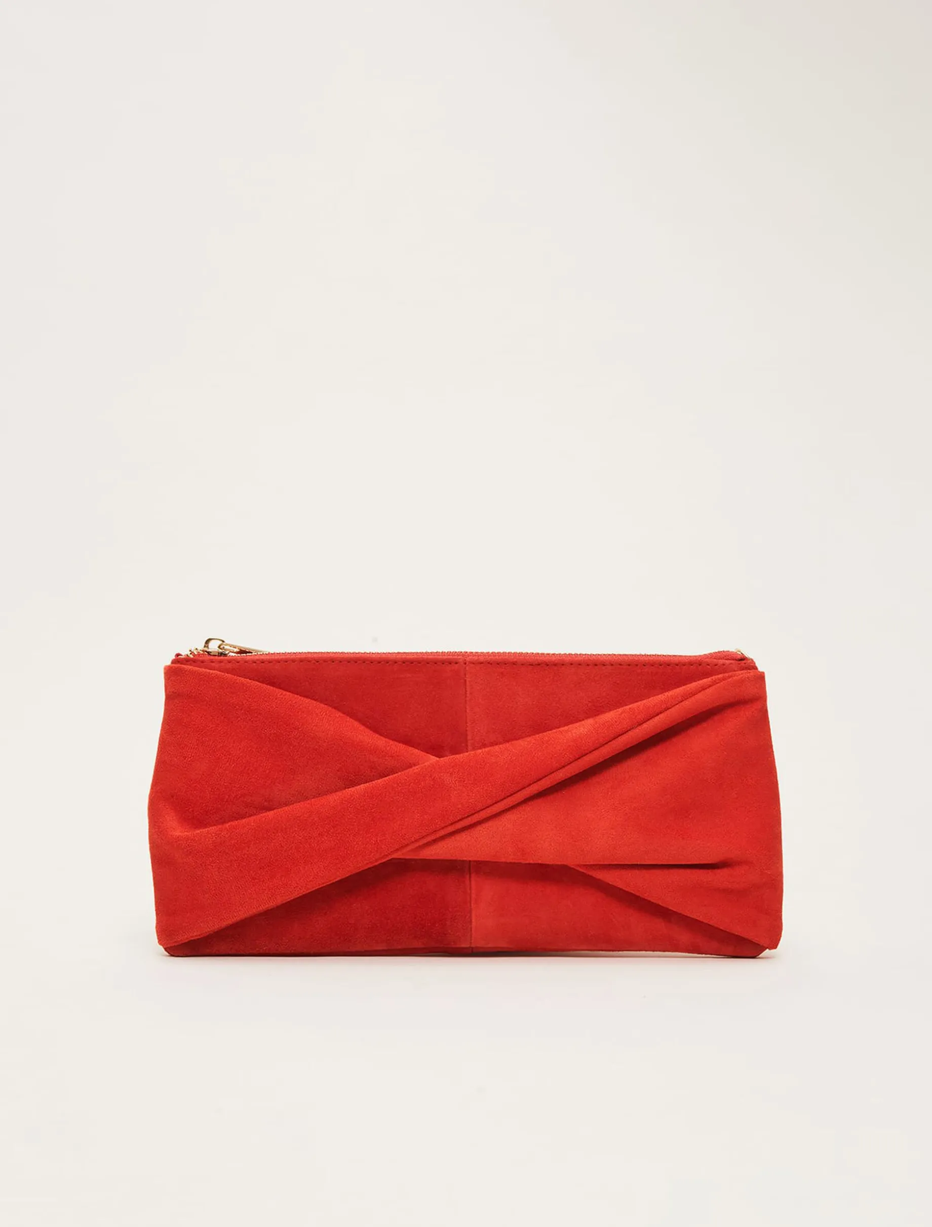 Suede Clutch Bag