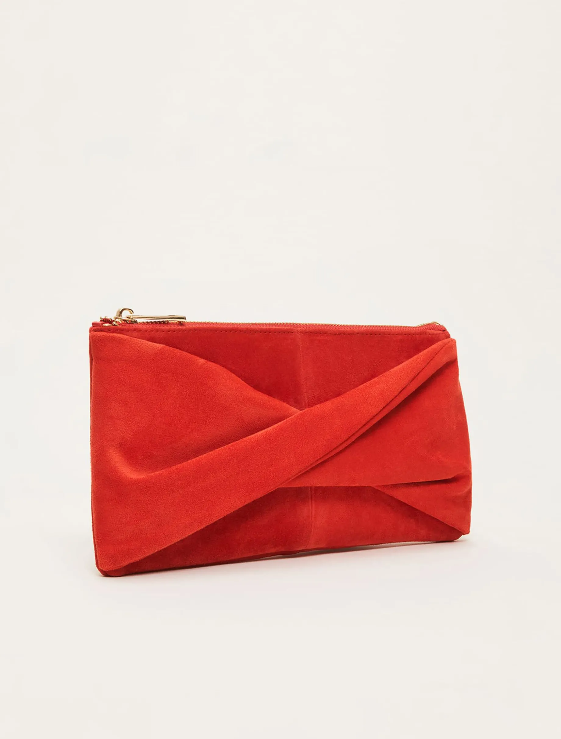 Suede Clutch Bag