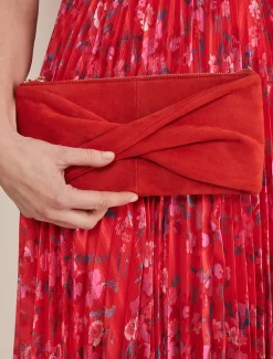 Suede Clutch Bag