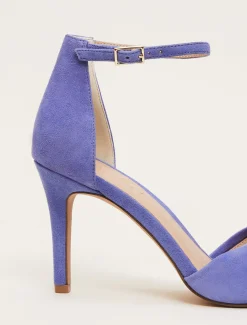 Suede Knot Front Heeled Sandal