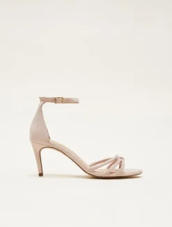 Suede Knotted Barely There Sandal