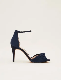 Suede Open Toe Heels