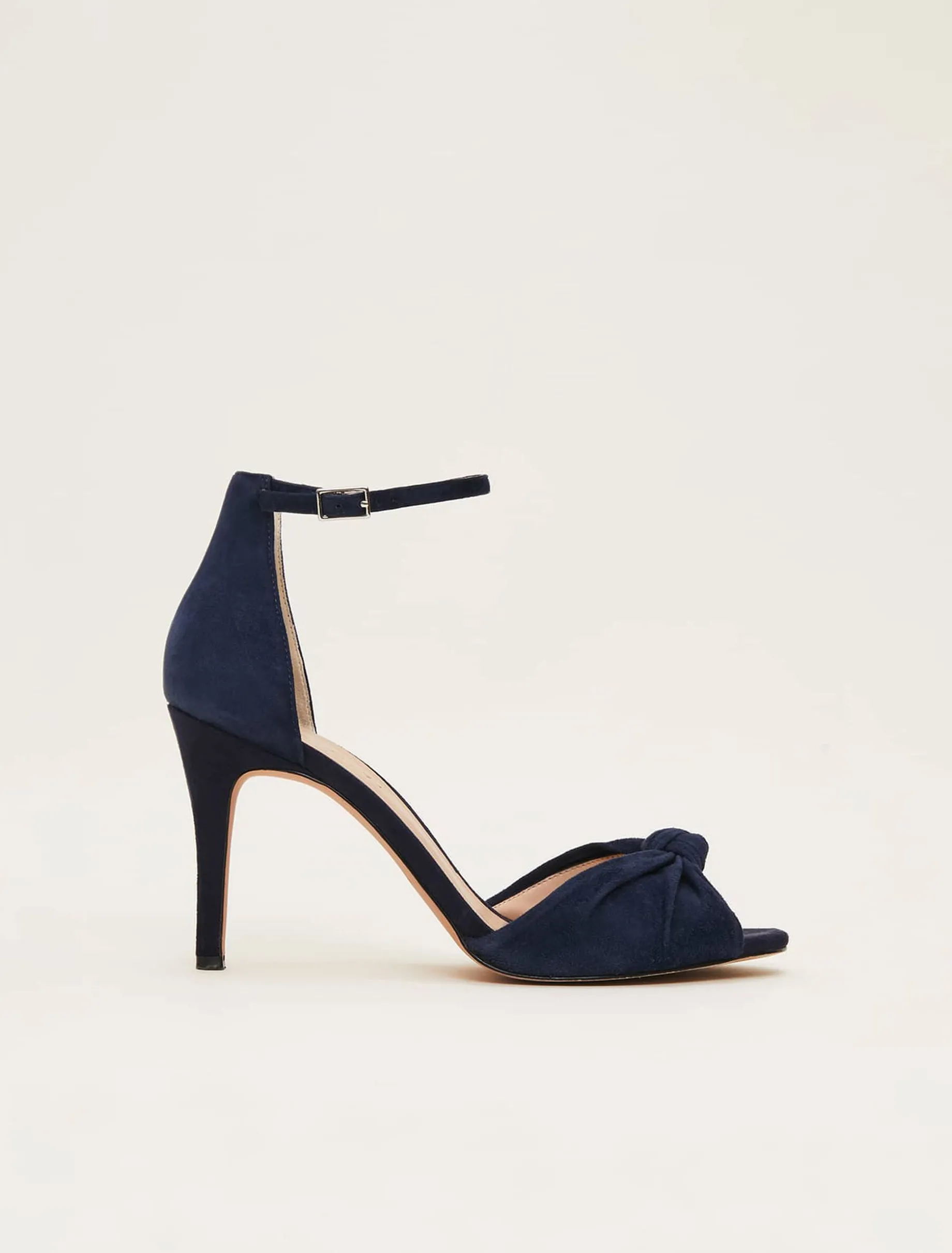 Suede Open Toe Heels