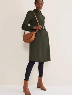 Susie Collarless Wrap Coat