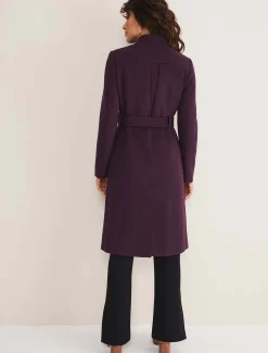 Susie Collarless Wrap Coat
