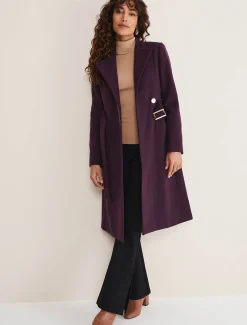 Susie Collarless Wrap Coat