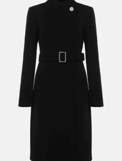 Susie Collarless Wrap Coat