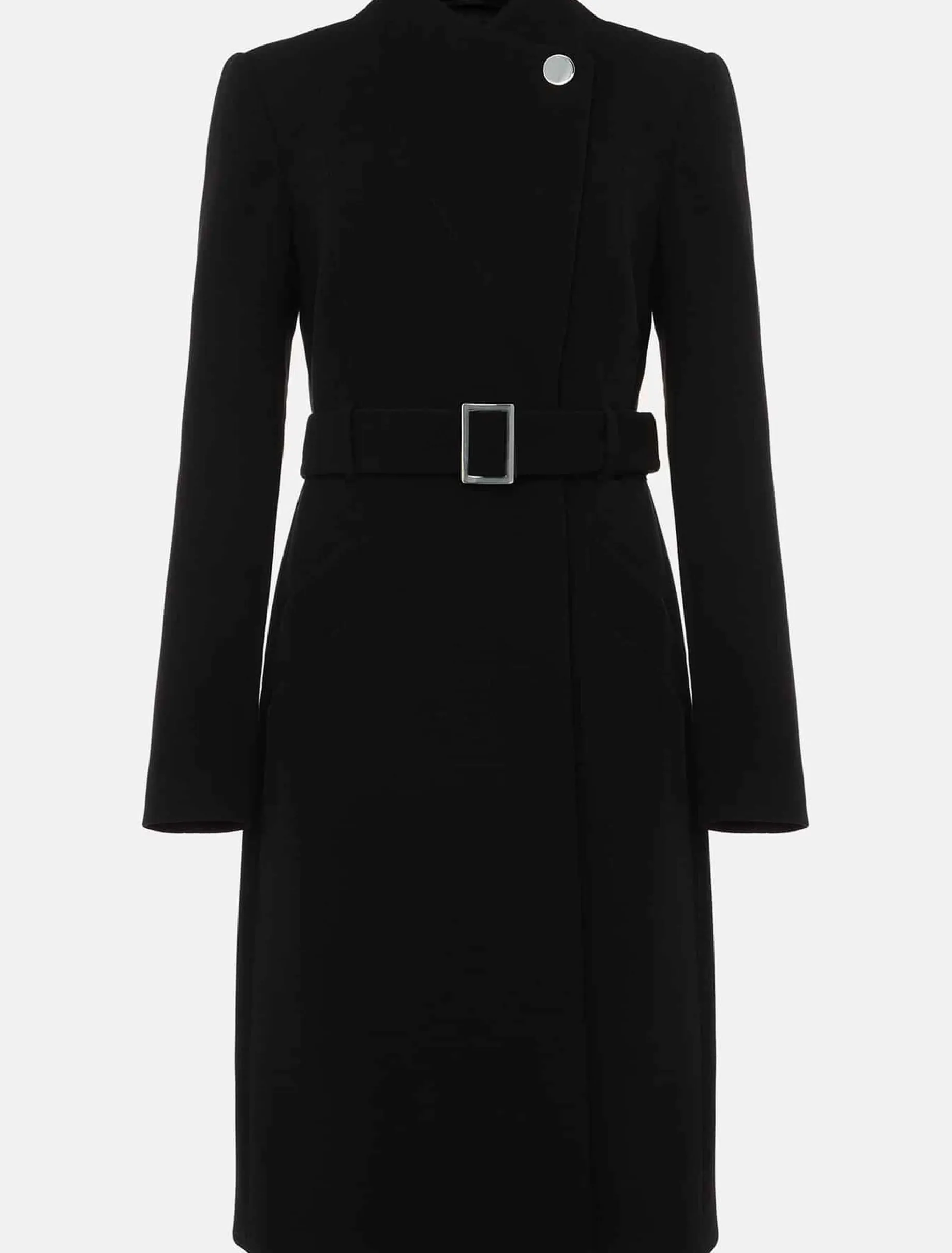 Susie Collarless Wrap Coat