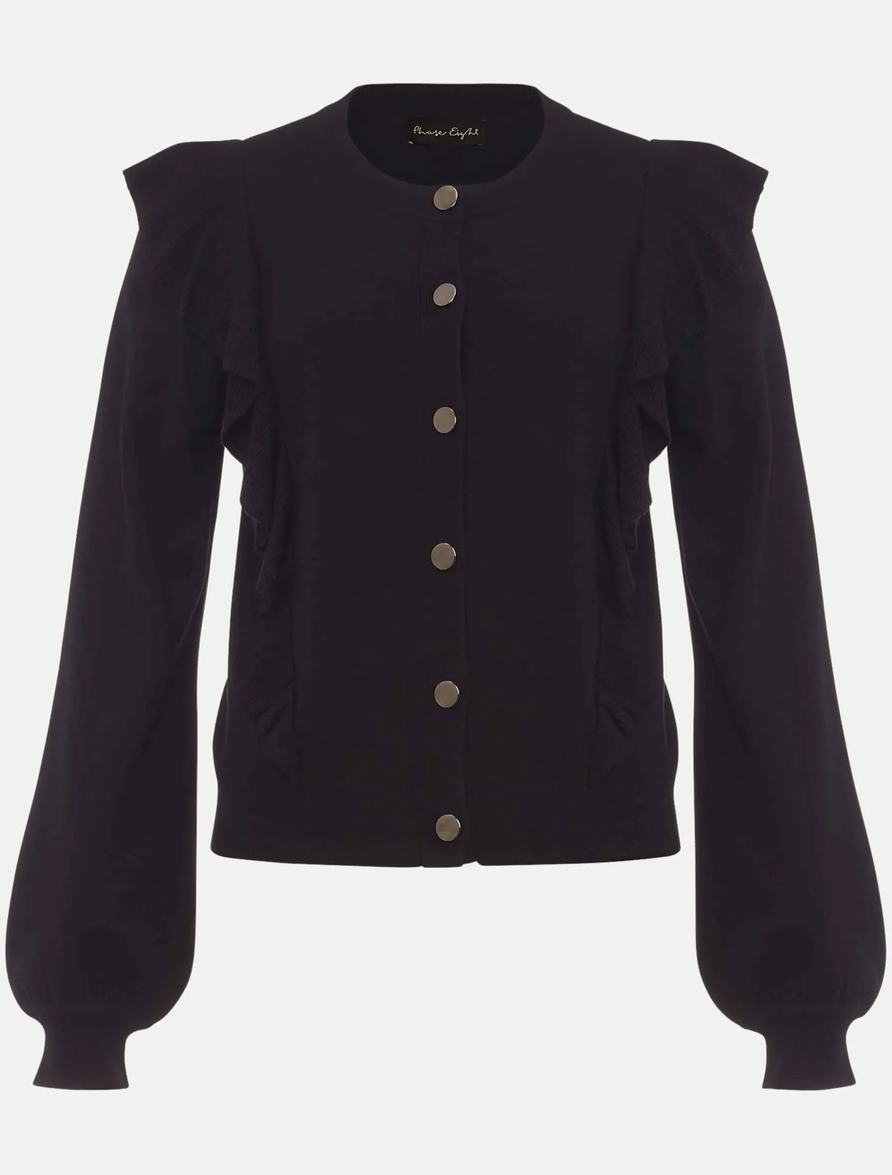 Susie Frill Detail Fine Knit Cardigan