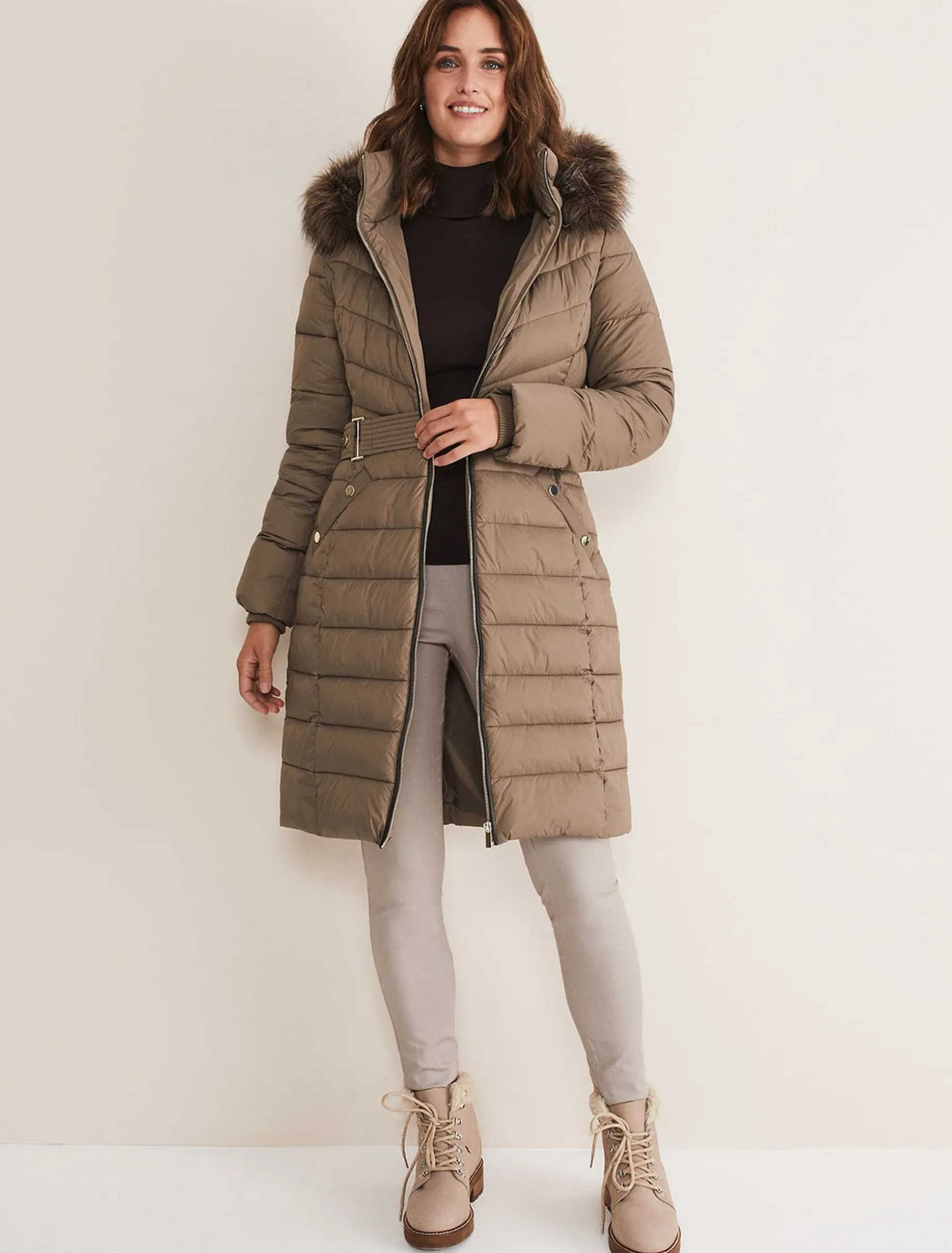 Synthia High Shine Midi Puffer