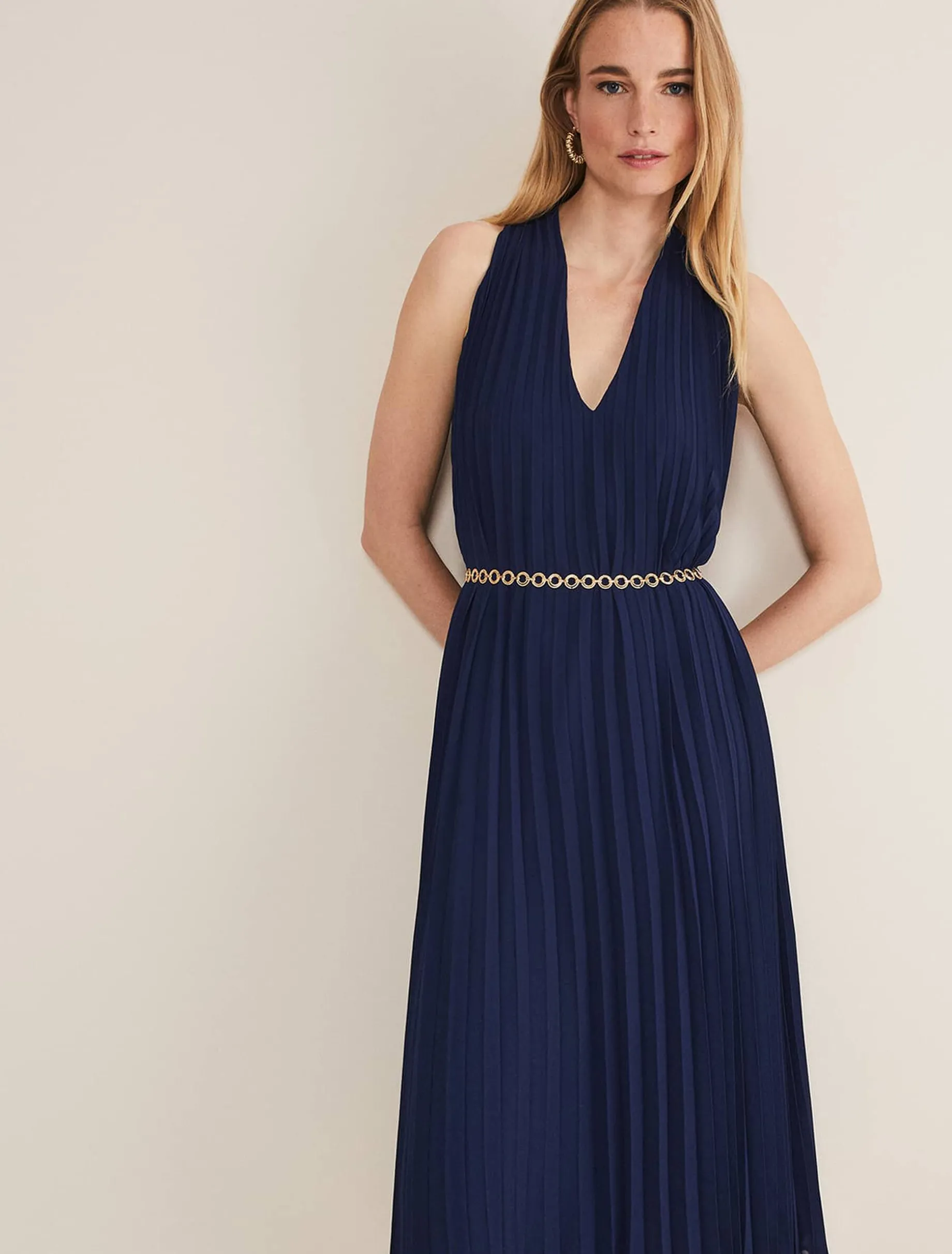 Tabitha Pleated Midi Dress