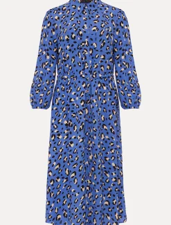 Tana Leopard Print Midi Shirt Dress