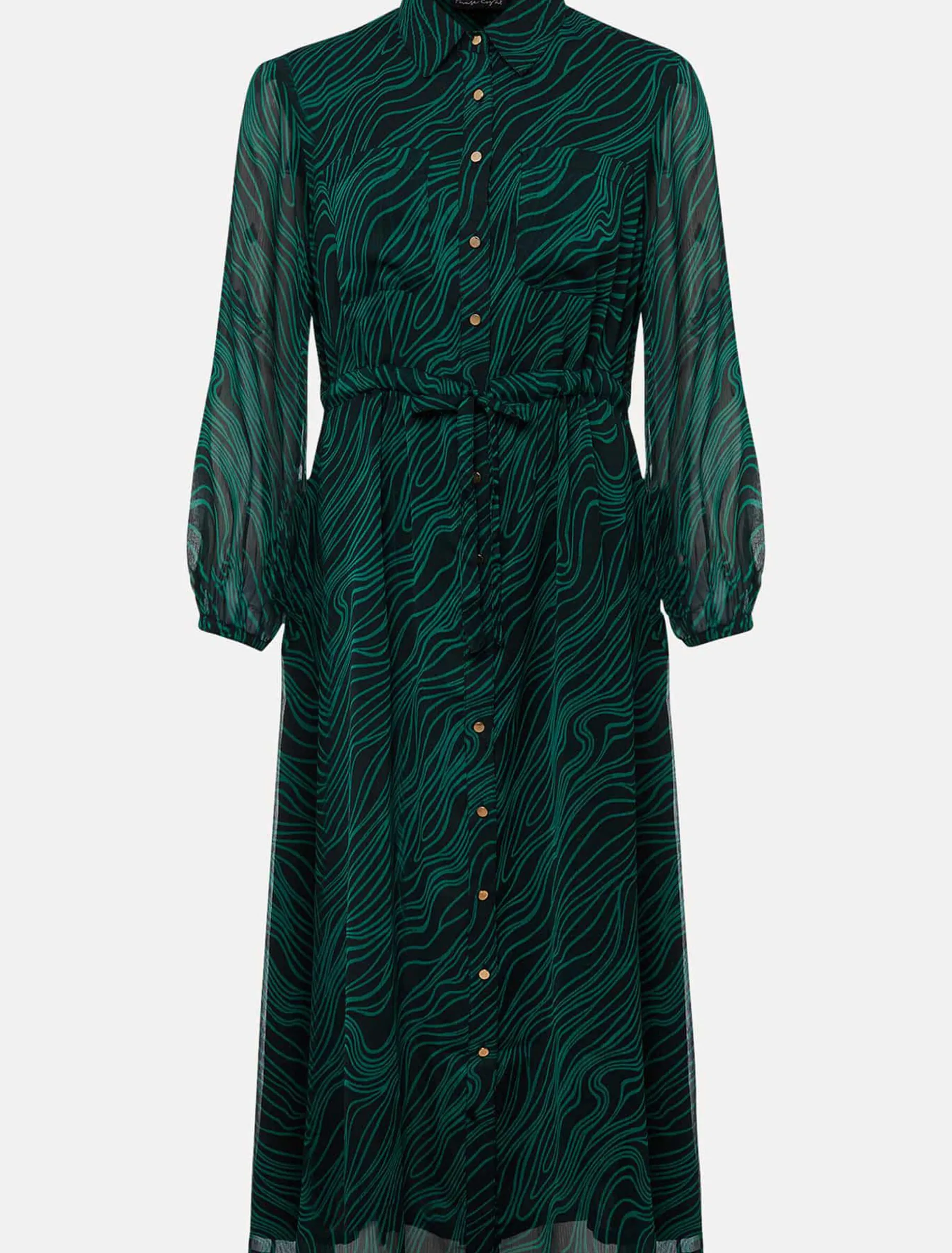 Tana Swirl Chiffon Midi Dress