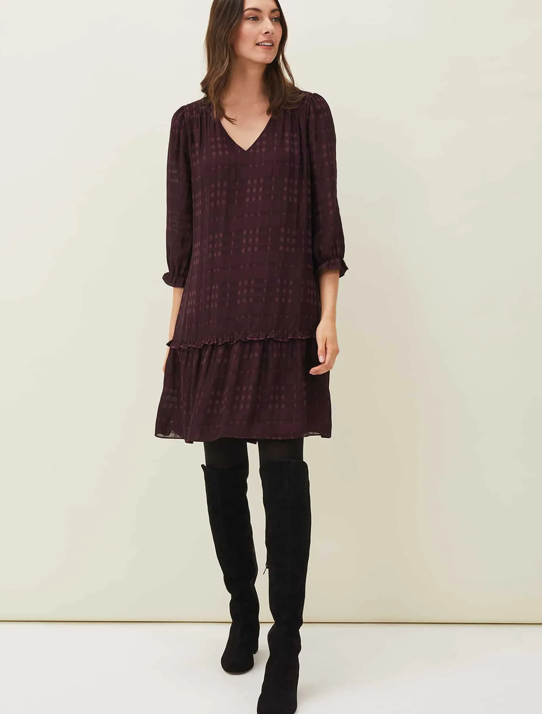 Tansy Ruffle Swing Dress