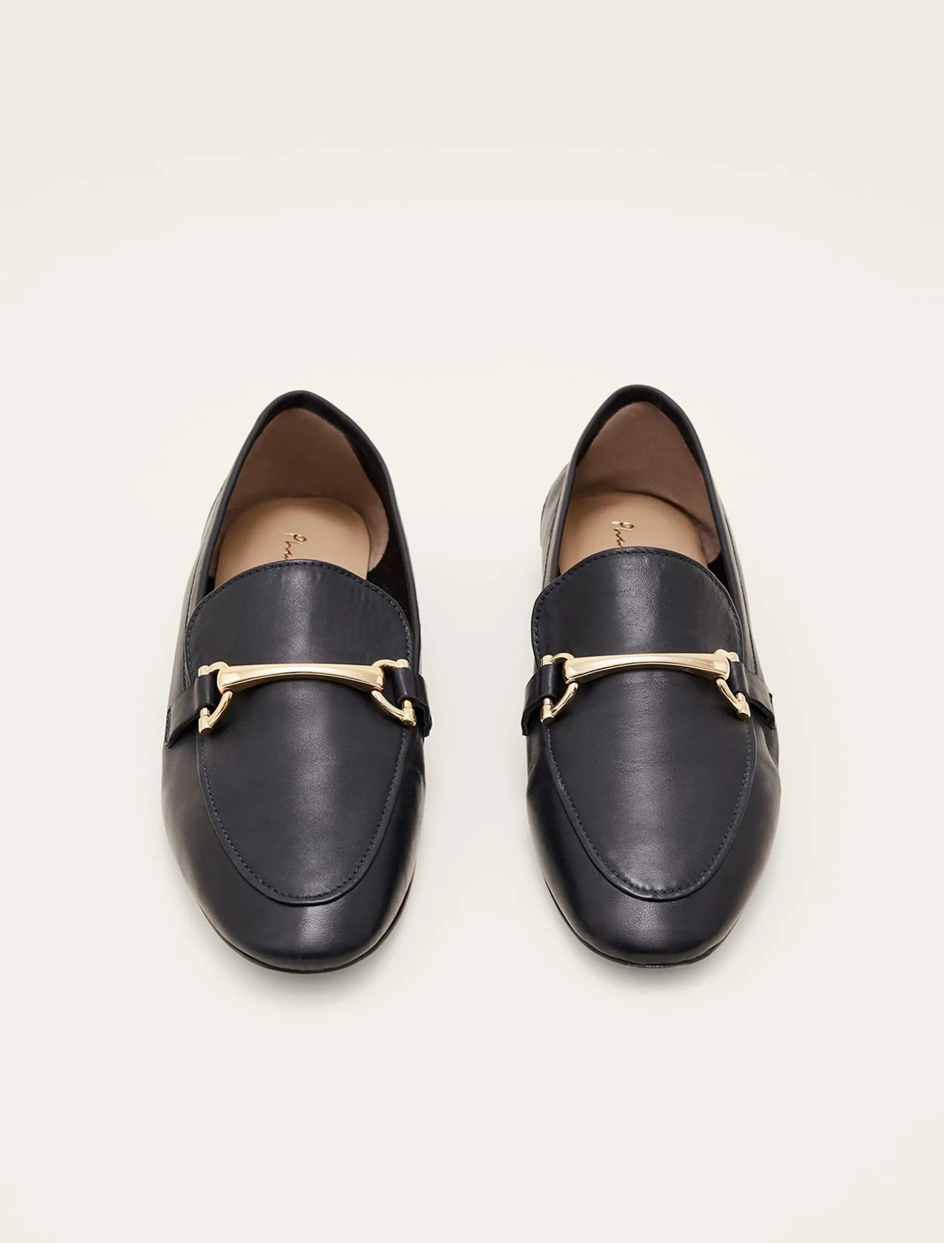 T-Bar Leather Loafers