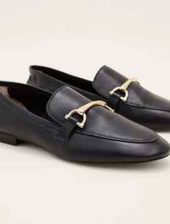 T-Bar Leather Loafers
