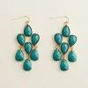 Teadrop Stone Drop Earring