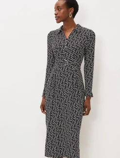 Teigan Abstract Print Midi Dress
