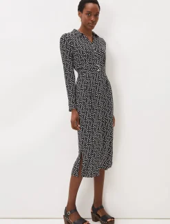 Teigan Abstract Print Midi Dress