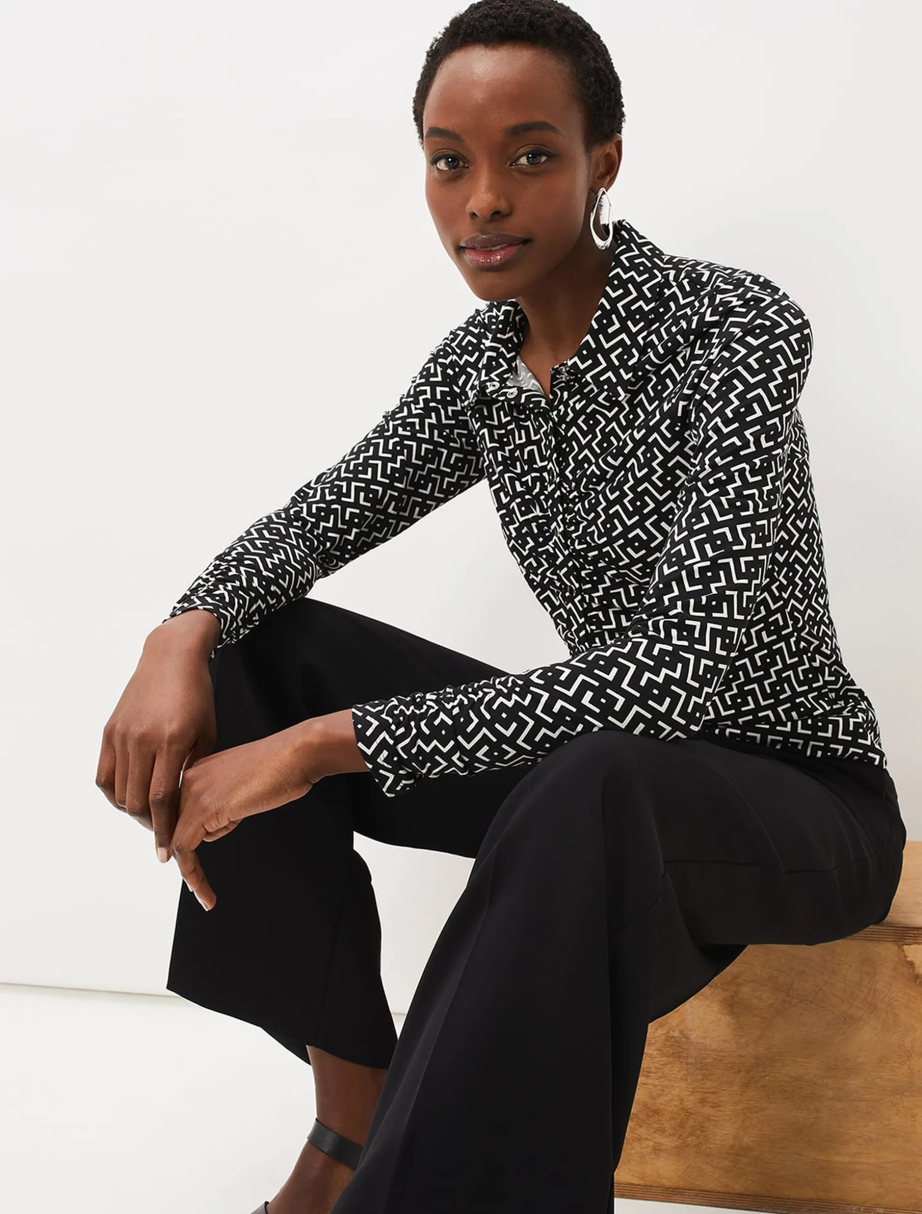 Teigan Jersey Popper Front Shirt