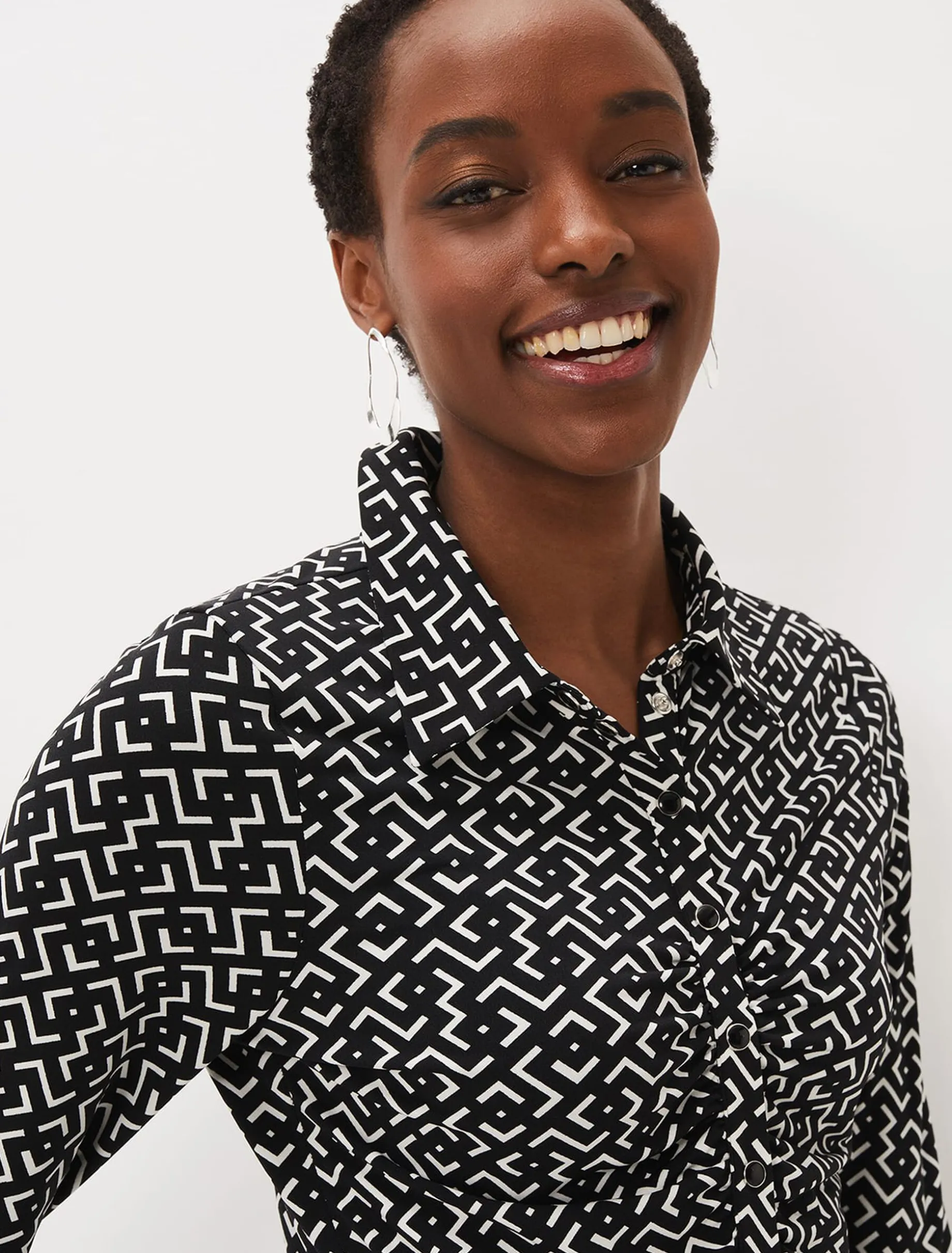 Teigan Jersey Popper Front Shirt