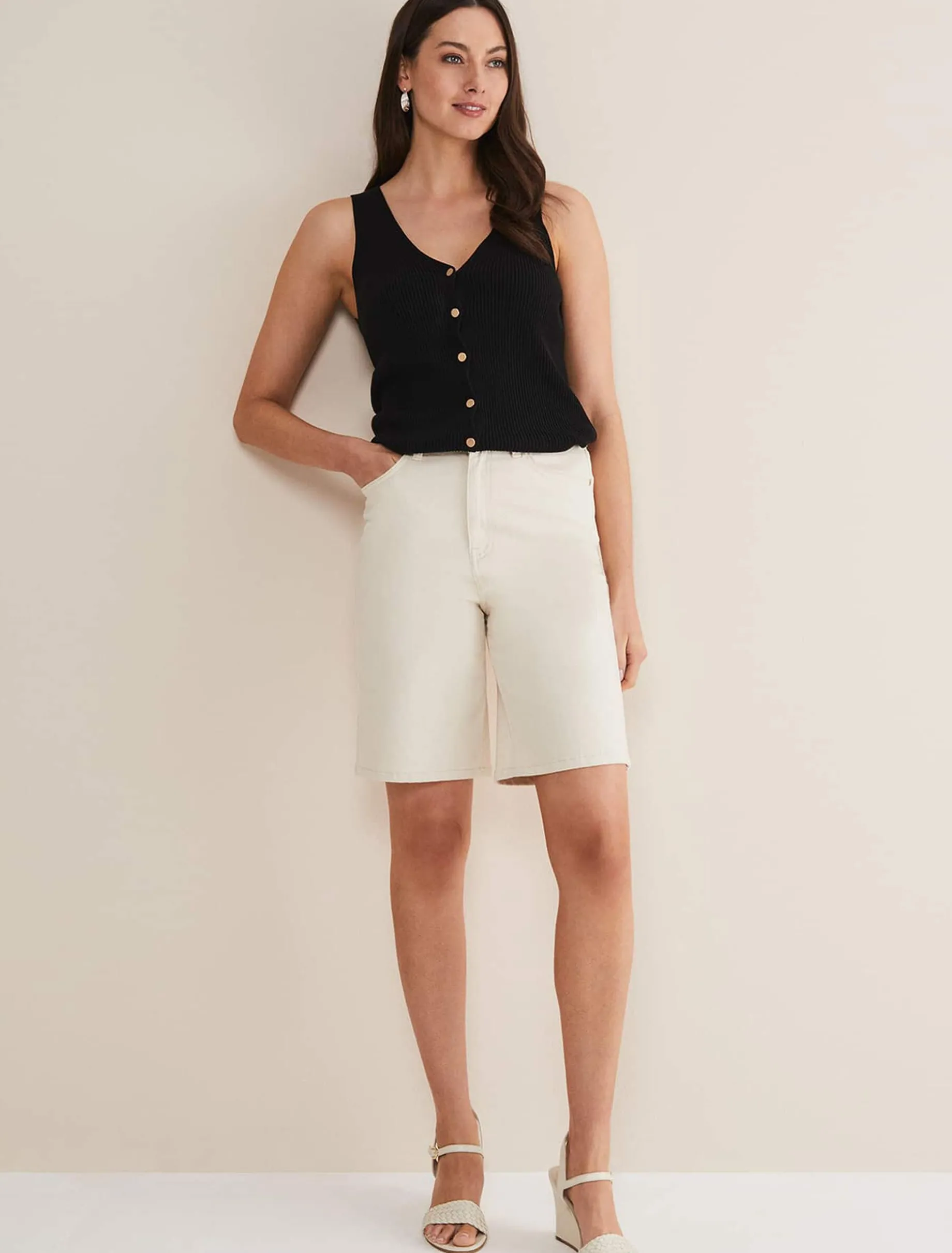 Telissa Denim Bermuda Shorts