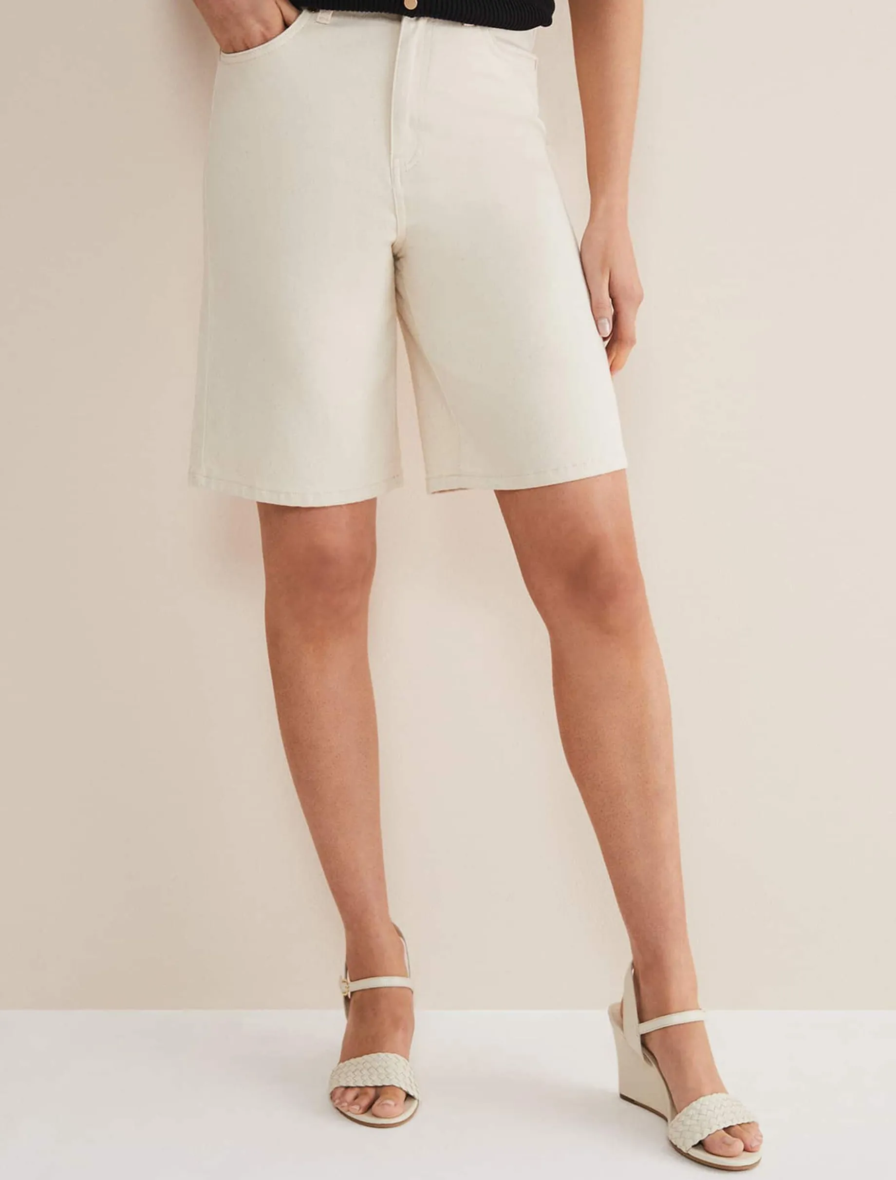 Telissa Denim Bermuda Shorts