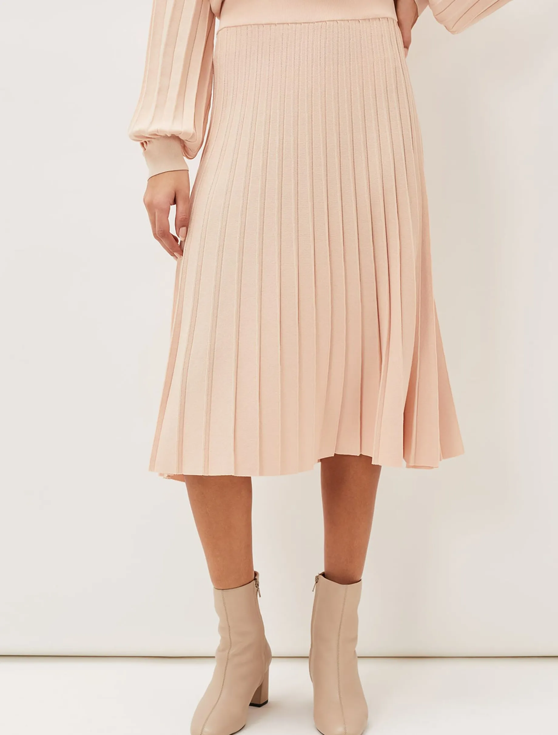 Teodora Pleat Knit Co-Ord Skirt