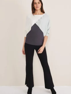 Tessa Colour Block Button Knit