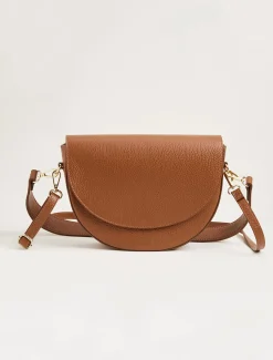 Textured Leather Cross Body Bag