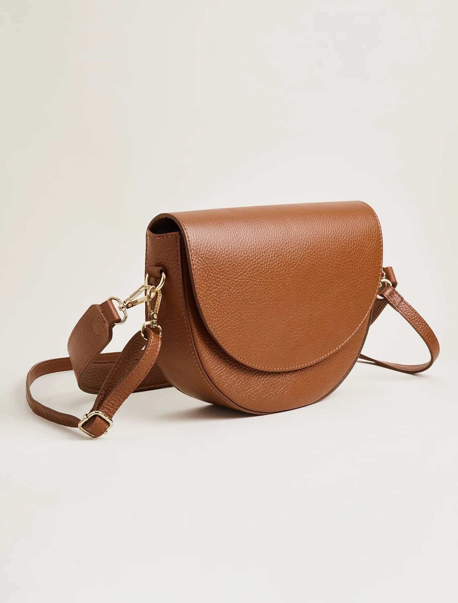 Textured Leather Cross Body Bag