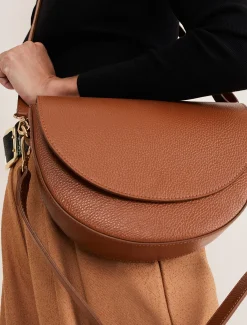 Textured Leather Cross Body Bag
