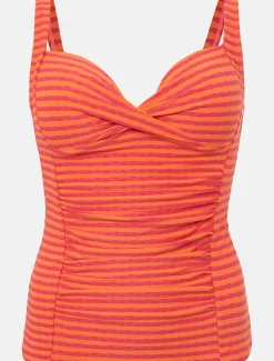 Thea Striped Tankini Top
