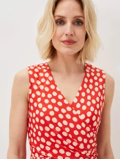 Tia Spot Midi Dress