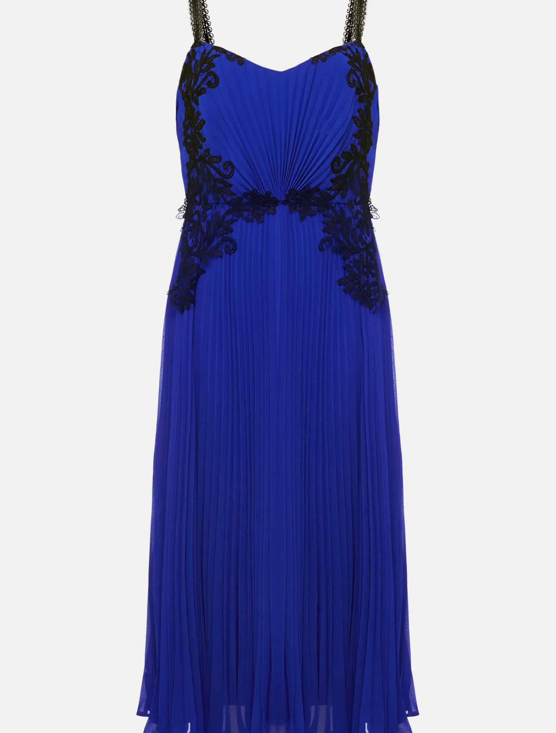 Tiffany Lace Pleated Midi Dress