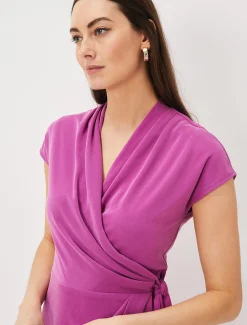 Toral Wrap Front Dress